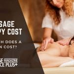 Freatured image for blog How Much Does Massage Therapy Cost on Average?, Picture of a woman get a massage think about how much it's gonna cost