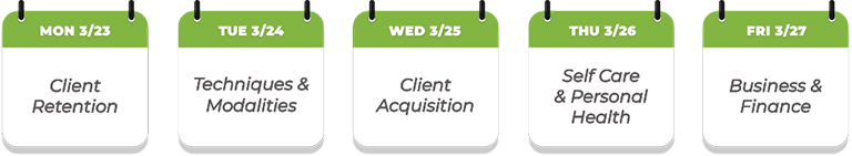 Massage Therapist Appreciation Week Calendar of Events